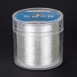 Clear Korean Round Crystal Elastic Stretch Thread, for Bracelets Gemstone Jewelry Making Beading Craft, Clear, 0.4mm, about 437.44 yards(400m)/roll