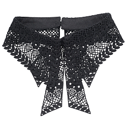 Черный Женский накладной воротник из полиэстера, отделка горловины своими руками аксессуары для одежды, чёрные, 440x160x4 мм