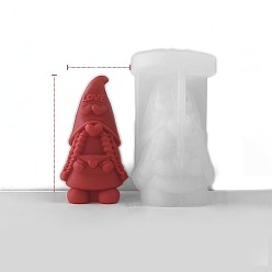 Gnome Силиконовые формы для свечей своими руками, формы для литья смолы, для уф-смолы, изготовление ювелирных изделий из эпоксидной смолы, белые, гном, 63x55x105 мм