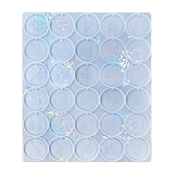 Белый DIY силиконовые формы кулон, формы для литья смолы, плоско-круглые, белые, 318x265x10 мм