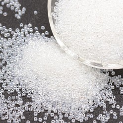 Прозрачный 6/0 стакан бисер, класс А, круглые, прозрачные цвета lustered, прозрачные, 3.6~4.0 мм, отверстия : 1.2 mm, около 5000 шт / фунт