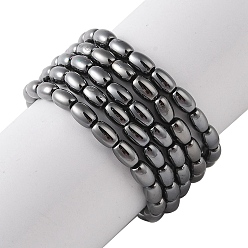 Черный Гальванические нити бусин, овальные, чёрные, 4.5x3 мм, отверстие : 0.8 мм, около 94~99 шт / нитка, 16.93~18.11'' (43~46 см)