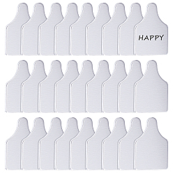 Серебро 50шт алюминиевые пустые бирки, без отверстия , для самодельных тегов, серебряные, 28.5x20x1.5 мм