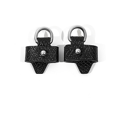 Черный Кожаная неповрежденная сумка с разъемом для d-образного кольца, съемная крышка ручки сумки без перфорации для добавления плечевого ремня сумки через плечо, чёрные, 1.2 см, Внутренний диаметр: 2.5 cm