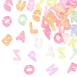 (52) Непрозрачная лаванда 50шт. светящиеся прозрачные акриловые бусины, Письмо ~ Z, с блеском порошок, светится в темноте, разноцветные, 18~19x6~19x12~13 мм, отверстие : 6.5 мм