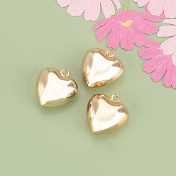Настоящее золото 18K Подвески из латуни в форме трехмерного сердца, без кадмия, без никеля и без свинца, реальный 18 k позолоченный, 21.5x20.5x10.5 мм, отверстие : 2.5 мм