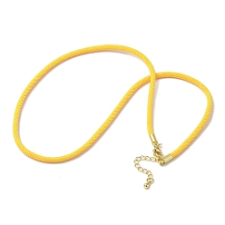 Желтый 3 изготовление ожерелий из нейлонового шнура миланского плетения толщиной ☐ мм, с латунными выводами и 304 застежками из лобстера из нержавеющей стали, золотые, стойки покрытие, долговечный, желтые, 17.83 дюйм (45.3 см)