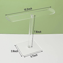 Прозрачный Акриловые держатели для повязок на голову, Органайзер для украшений на голову для девочек и женщин, прозрачные, готовое изделие: 9.9x25.9x19.8 см