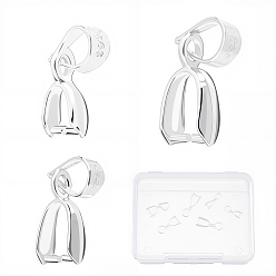 Серебро 6 шт. 3 стиль 925 подвески из стерлингового серебра, льда поручительств выбор щепотка, серебряные, 7.5~11x4~5x2~3.5 мм, отверстие : 3~3.5x4~5 мм, штифты : 0.5~0.8 мм, 2 шт / стиль