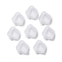 Белый Дым Подвески матовым акриловым, лепесток цветка, серый, 15x14.5x5 мм, отверстие : 1.5 мм, Около 2000 шт / 500 г