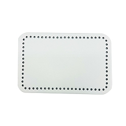 Белый Дно сумки крючком из искусственной кожи, прямоугольные, белые, 230x150 мм