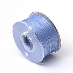 Cornflower Blue Special Coated Polyester Beading Threads for Seed Beads, Cornflower Blue, 0.1mm, about 50yards/roll