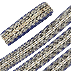 Синий 10 ярдов полиэстеровой ленты в этническом стиле для шитья и декорирования, синие, 2 дюйм (51.5 мм)