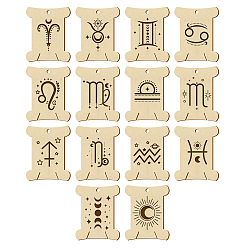 Constellation 14шт 14 стиль фанерные доски для намотки ниток, для вышивания крестиком швейное ремесло, созвездие, 63.1x50.2x3 мм, отверстие : 4 мм, 1 шт / стиль