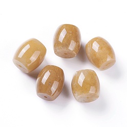 Topaz Jade Natural Topaz Jade Beads, Barrel, 14.5~18x15~17mm, Hole: 1.2~2mm