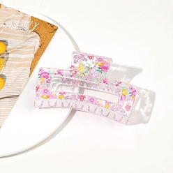 Цветок Пластиковые заколки-коготь для волос для женщин и девочек, цветок, 85x48x40 мм