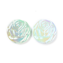 Светло-зеленый УФ Бусины акриловые, радужный, цветок, светло-зеленый, 23.5x23x5.5 мм, отверстие : 2 мм