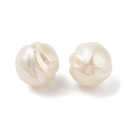 Морская Ракушка Покрытые УФ-пластиком бусины из АБС-пластика, с покрытием AB цвета, скрученный, цвет морской раковины, 16 мм, отверстие : 2 мм