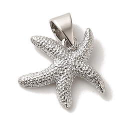 Платина Звездная стойка покрытие латунные подвески, без кадмия и без свинца, долговечный, платина, 13x14.5x2 мм, отверстие : 5x3.5 мм