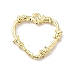 Light Gold Подвески из сплава , полый, сердце, золотой свет, 23.5x24.5x3 мм, отверстие : 2.1 мм