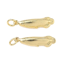 Золотой Латунные подвески, форма рыбы, без свинца и без кадмия, долговечный, стойки покрытие, с целью перехода в кольце, золотые, 21.5x5.5x4 мм, отверстие : 3.3 мм