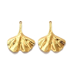 Настоящее золото 18K 304 подвески из нержавеющей стали, лист, ионное покрытие (ip), реальный 18 k позолоченный, 35x29x2.5 мм, отверстие : 1.8 мм