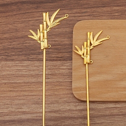 Золотой Сплавочная фурнитура для шпильки, с петлями, бамбук, золотые, 120 мм
