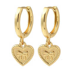 Настоящее золото 18K Латунные серьги обруча, без кадмия и без свинца, долговечный, сердце, реальный 18 k позолоченный, 21.5x9.5 мм