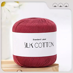 Индийский Красный Шелковые хлопковые нити, для вязания крючком принадлежности, Индийская красная, 1 мм