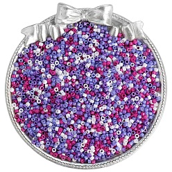 Лиловый Стеклянный бисер непрозрачных цветов, плоско-круглые, сирень, 2 мм, о 1100 шт / комплект