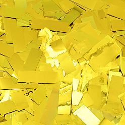 Золотистый 200г пластиковый стол для разбрасывания конфетти, для украшения свадебной вечеринки, прямоугольные, золотые, 50x15 мм