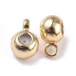 Золотой Поручни из латунной трубки, петля под залог, бейлы, с пластиком ccb внутри, долговечный, круглые, золотые, 6x4x3 мм, отверстие : 1.2 мм