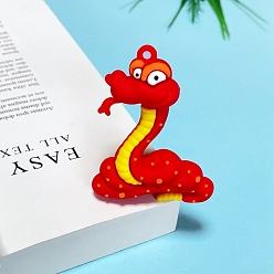 Красный Пластиковые подвески из пвх, змея, красные, 58x45 мм