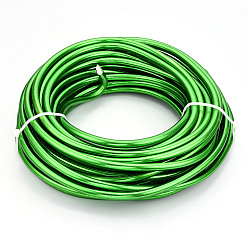 Зеленый лайм Круглый анодированный алюминиевый провод, гибкая металлическая проволока, для изготовления ювелирных изделий, зеленый лайм, 3 датчик, 6.0 мм, 7 м / 500 г (22.9 футов / 500 г)