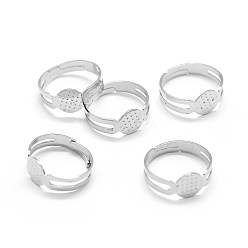 Платина Железное кольцо хвостовиков, Настройки колодки кольцо, для античные кольца делает, регулируемый, платина, 17 mm , лоток: 8 mm