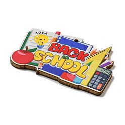 Tool Дерева кулон, тема дня учителя, инструмент, 29.5x45x2.5 мм, отверстие : 1.6 мм