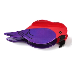 Красный Акриловые коготь заколки, птица, красные, 46x115x39 мм