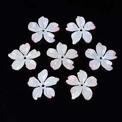 Pink Des perles en plastique, fleur, rose, 19~21x20~22x3mm, Trou: 1.2mm
