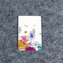 Цветок 100бумажные карточки для демонстрации ювелирных изделий для сережек и ожерелий, прямоугольные, цветок, 9x6 см