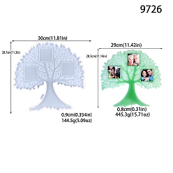 Белый Силиконовые формы для фоторамок пищевого класса своими руками, формы для литья смолы, дерево, белые, 300x287x9 мм