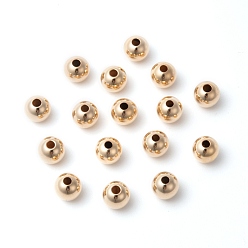 Real Gold Filled Yellow Gold Filled Beads, 1/20 14K Gold Filled, Cadmium Free & Nickel Free & Lead Free, Round, 4mm, Hole: 1.4~1.5mm