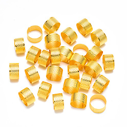 Золотой Железные швейные наперстки, защитник пальцев hebles, для ремесленных аксессуаров инструменты для поделок, золотые, 18x10 мм, Внутренний диаметр: 16 мм