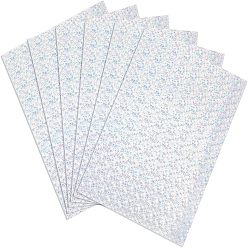 Silbern Silberfarbig A4 wasserfester, selbstklebender PVC-Laseraufkleber, Stern-Muster, für DIY Karte Bastelpapier, Rechteck, Silbern Silberfarbig, 30x21 cm