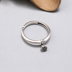 Другие 925 кольцо на палец регулируемое, серебро, античное серебро, внутренний диаметр: регулируемый