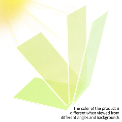 Желтый Прозрачный акриловый лист, прямоугольные, для проекта по изготовлению рамок для фотографий, желтые, 180x120x3 мм