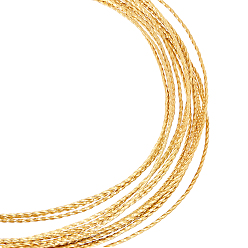 Raw(Unplated) Twisted Square Copper Wire, Raw(Unplated), 18 Gauge, 1mm, about 16.40 Feet(5m)/Bundle