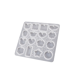 Белый DIY силиконовые формы кулон, формы для литья смолы, для уф-смолы, изготовление изделий из эпоксидной смолы, белые, 194x189x8 мм
