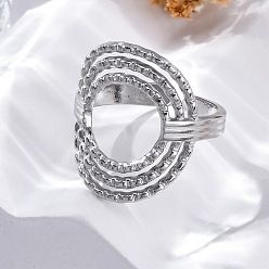 Нержавеющая Сталь Цвет Овальные 304 открытые манжеты из нержавеющей стали для женщин, цвет нержавеющей стали, регулируемый