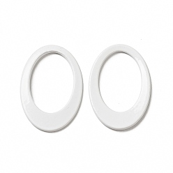 Белый Окрашены распылением 201 соединительные кольца из нержавеющей стали, овальные, белые, 18x12x1 мм, внутренний диаметр: 8.5x13 мм