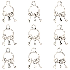 Античное Серебро 10 подвески из цинкового сплава в тибетском стиле, Брелоки для ключей, античное серебро, 24x12.5 мм, отверстие : 3 мм